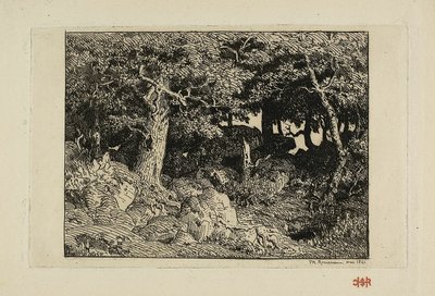 Carvalhos rochosos de Theodore Rousseau