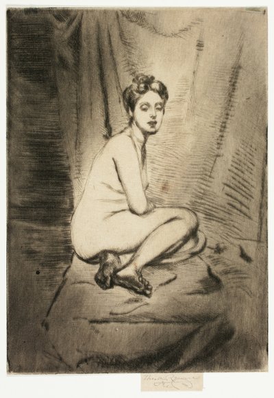 Figura de uma mulher agachada de Theodore Roussel