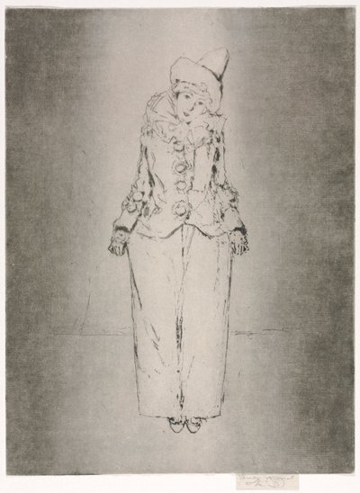 Pierrot no pé, retrato da senhora AC, 1888. de Theodore Roussel