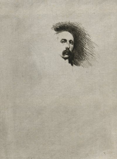 Retrato de Basil Gotto (versão em preto e branco) de Theodore Roussel