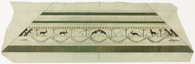 Moldura com padrão de veado e flores (secção inferior da moldura) de Theodore Roussel