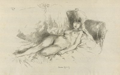 Estudo do Nu, Mulher Adormecida de Theodore Roussel