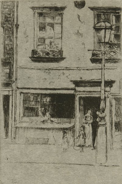 The Little Fish Shop, Chelsea Embankment de Theodore Roussel
