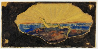 Desenho sem título para cartela de molduras (salamandra) de Theodore Roussel