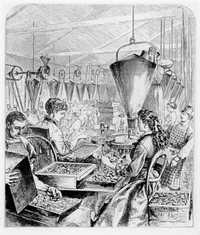 Fábrica de munições mecanizada em Bridgeport, Connecticut de Theodore Russell Davis