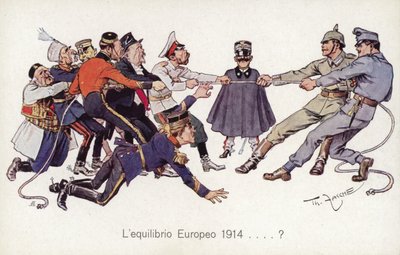 WW1 Aliados jogando cabo de guerra com as Potências Centrais de Theodore Zasche