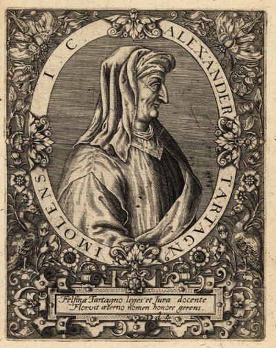 Alexander de Tartagnis, c. 1424-1477, jurista italiano. de Theodore de Bry