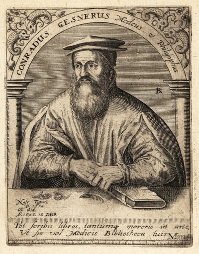 Conrad Gessner, médico suíço de Theodore de Bry