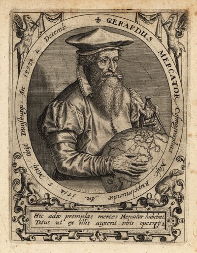Gerardus Mercator, geógrafo. de Theodore de Bry