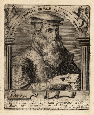 Hans Herbst, impressor humanista suíço. de Theodore de Bry