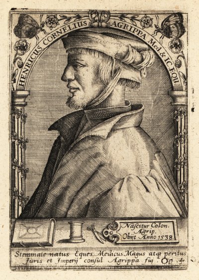 Heinrich Cornelius Agrippa von Nettesheim, polimata alemão. de Theodore de Bry