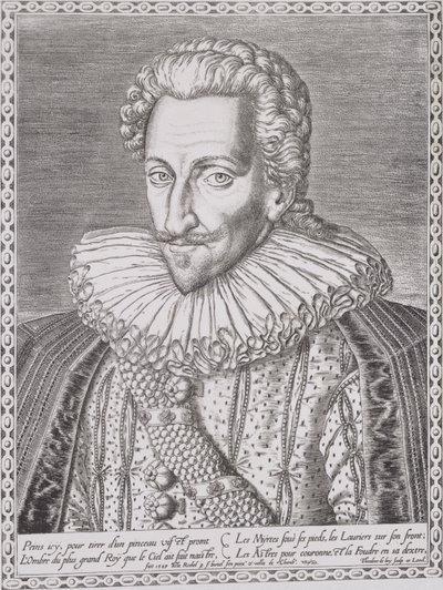 Henri IV (1553-1610) como rei de Navarra, 1589 de Theodore de Bry