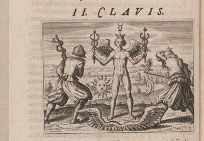 Ilustração para avrevs Tripvs, isto é, os três mais seleto .. químicos Parte de 1618 de Theodore de Bry