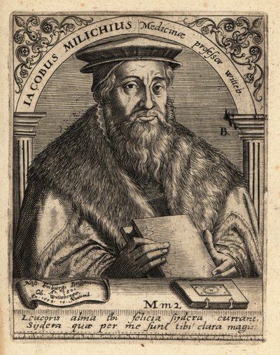Jacob Milich, astrônomo alemão de Theodore de Bry