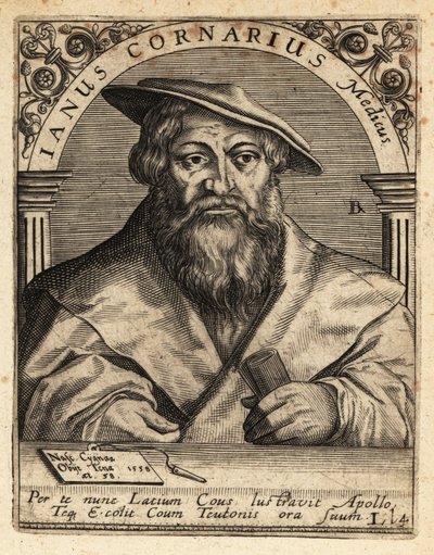 Janus Cornarius, humanista saxão, c1500-1558. de Theodore de Bry