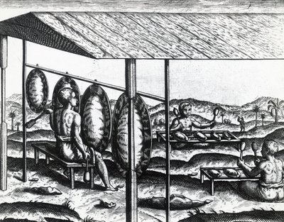 Instrumentos musicais javaneses, de Theodor de Bry (1528-1598), gravura de Theodore de Bry