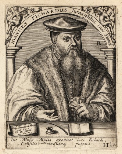 Johann von Fichard, jurista alemão de Theodore de Bry