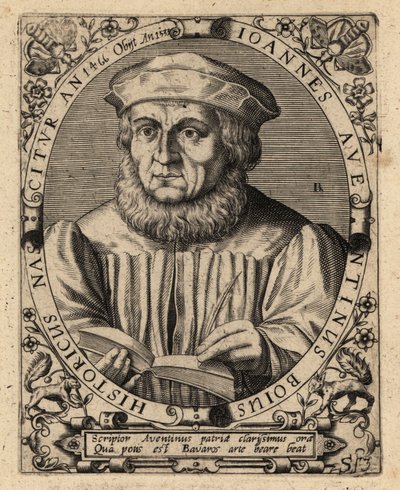 Johannes Aventinus, historiador bávaro. de Theodore de Bry