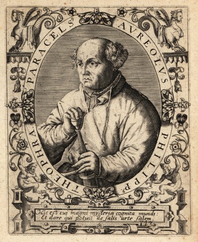 Paracelsus, médico suíço, alquimista e astrólogo de Theodore de Bry