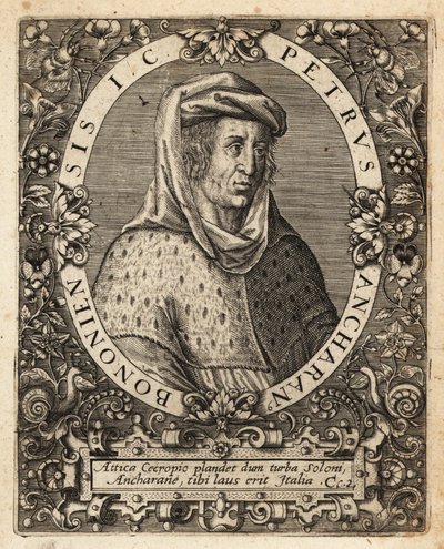 Pedro de Ancarano, c.1333-1416, jurista italiano. de Theodore de Bry