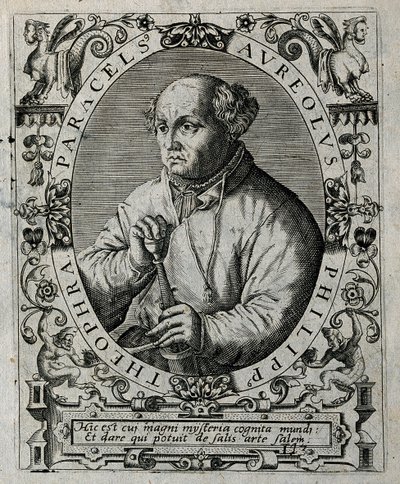 Philippus Theophrastus Aureolus Bombastus von Hohenheim Paracelsus, 1645. de Theodore de Bry