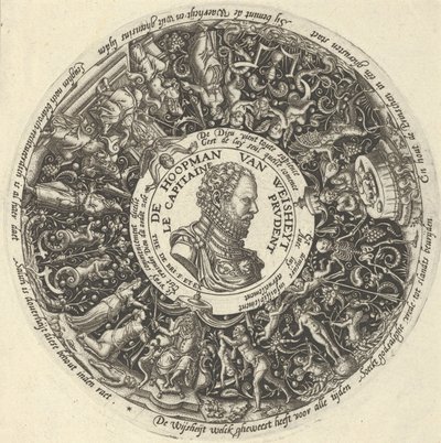 Retrato de Guilherme I de Orange, de uma série de desenhos Tazza, ca. 1588. de Theodore de Bry