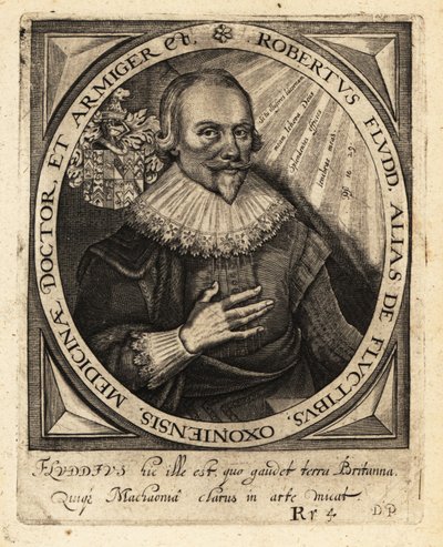 Robert Fludd, médico inglês paracelsiano. de Theodore de Bry