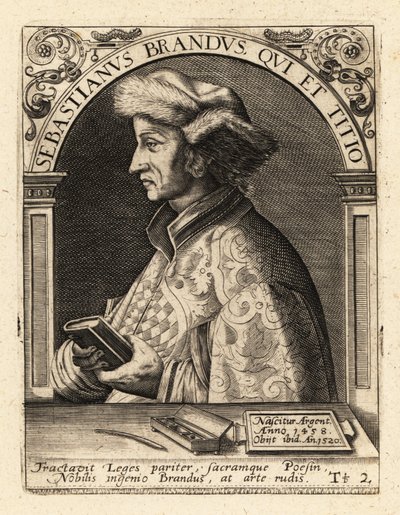 Sebastian Brant, humanista e satirista alemão. de Theodore de Bry