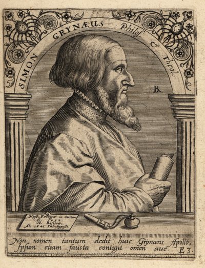 Simon Griner; 1493-1541, estudioso alemão. de Theodore de Bry