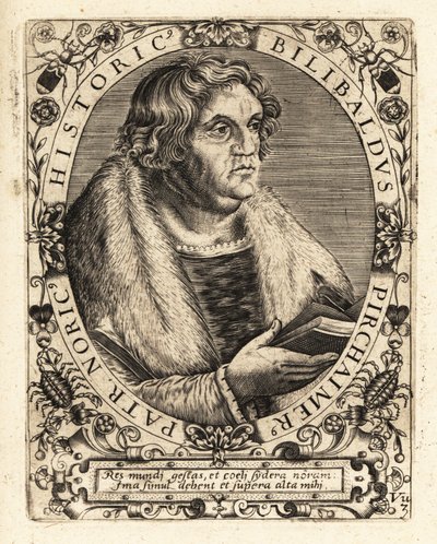 Willibald Pirckheimer, advogado alemão. de Theodore de Bry