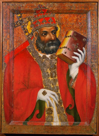 O Santo Papa - Retrato de um papa desconhecido ... (têmpera sobre madeira) de Theodoric Master