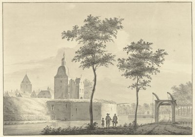 O Porto de Leidse Poort em Woerden de Theodorus Cornelis Schutter