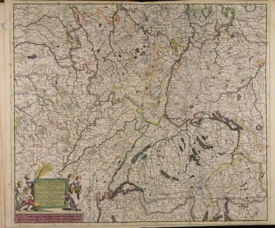 Accuratissima Rheni superioris Mosae et Mosellae tabula ac minores in eosdem in fluentes fluvii cum omnibus adherentibus regionibus sicut archiepiscopatus et electoratus Moguntini et Palatinatus Rheni Lotaringiae Helvetiae Alsatiae Sueviae et comitatus Bur de Theodorus Danckerts