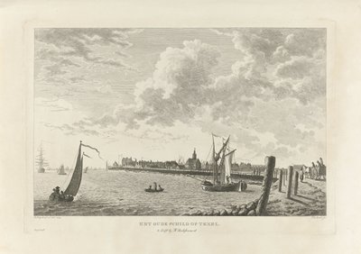Vista de Oudeschild em Texel The Old Shield em Texel (título no objeto) de Theodorus de Roode