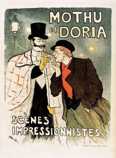 Cartaz publicitário para os cantores Mothu & Doria de Théophile Alexandre Steinlen