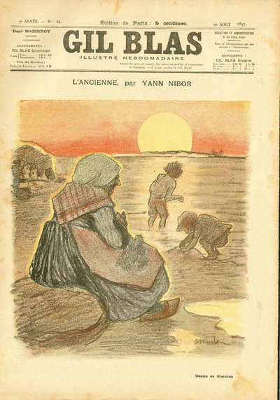 Capa do "Gil Blas". de Théophile Alexandre Steinlen