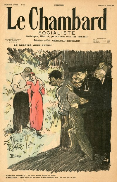 Capa de "Le Chambard socialiste", Satirique en Couleurs de Théophile Alexandre Steinlen