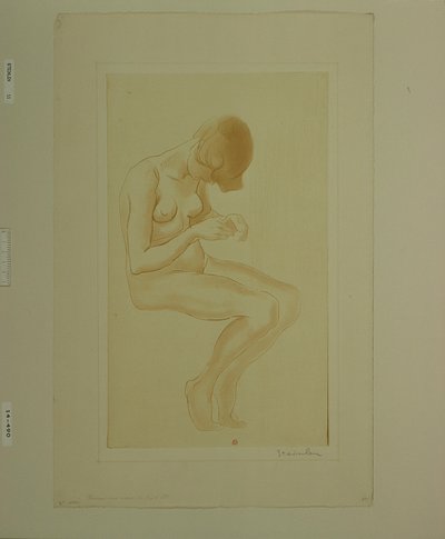 [Mulher a pintar as unhas (6.º grande nu)] de Théophile Alexandre Steinlen