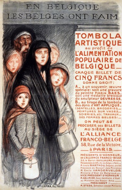 Na Bélgica, os belgas têm fome de Theophile Alexandre Steinlen