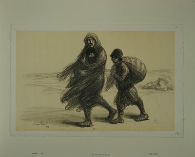 O êxodo sérvio de Théophile Alexandre Steinlen