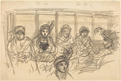 Passageiros no metro de Théophile Alexandre Steinlen
