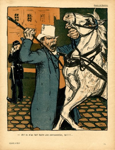 A Placa de Manteiga, Satirical em Cores de Théophile Alexandre Steinlen