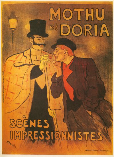 Theophile A. Steinlen: Mothu e Doria. Cenas impressionistas. França ... (litografia) de Théophile Alexandre Steinlen