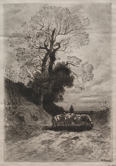 Retorno do rebanho de Theophile Narcisse Chauvel