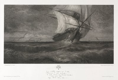 The Phantom Ship, ou On the Waves, 1872. de Theophile Narcisse Chauvel
