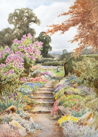Vou colher lilases (aguarela) de Theresa Sylvester Stannard