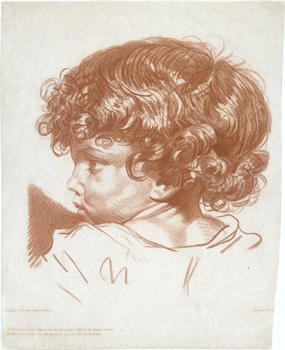 Estudo, cabeça de um menino, ca. 1777. de Therèse Éléonore Lingée