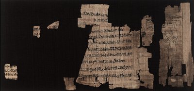 Folha com inscrição hierática sobre Neskhonsu, o Cantor do Grande Deus Amon de Third Intermediate Period Egyptian