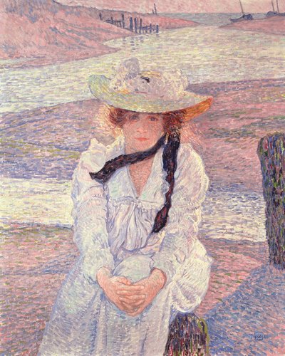 Jovem nas margens do rio Greve, 1901 de Théo van Rysselberghe