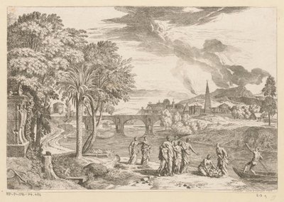 Moisés é encontrado Suite de Paysages (título da série) de Théodore